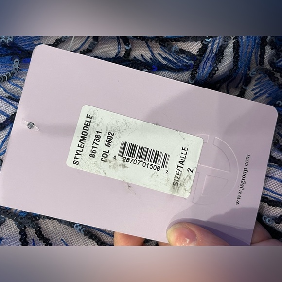 JS COLLECTIONS LENA CAP SLEEVE TEA LENGTH DRESS - Picture 4 of 8